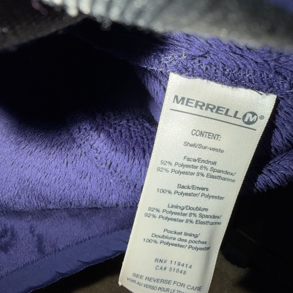 Merrell Women's Deep Purple Aeroblock Full Zip Jacket EUC - Picture 10 of 16